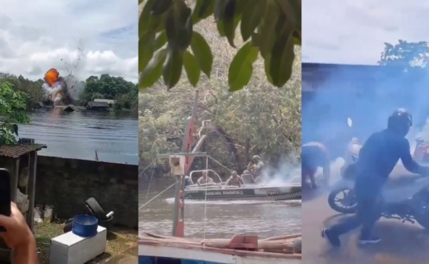 Operação da PF contra garimpo no rio Madeira causa pânico em Humaitá