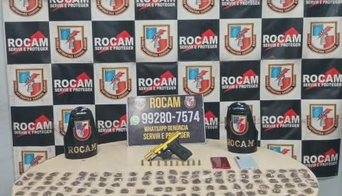 Com passagens por morte e roubo, homem é flagrado armado no Ouro Verde