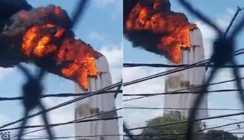 Estátua de 35 metros de Nossa Senhora de Fátima é destruída por chamas