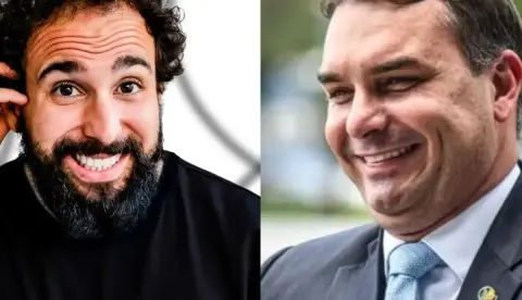 Piada de Murilo Couto sobre Flávio Bolsonaro viraliza e humorista é o último a saber