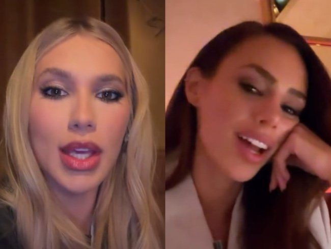 Virginia e Bruna Biancardi chamam atenção após se encontrarem em restaurante em Paris