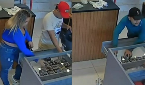 Trio rouba mais de R$ 10 mil em relógios e bolsas em loja de Manaus; vídeo