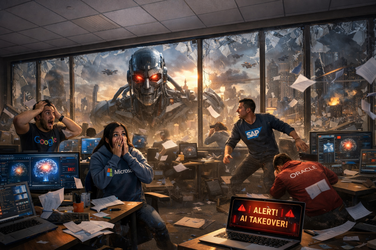 Empresas de software reagem a temores de que a IA as destruirá