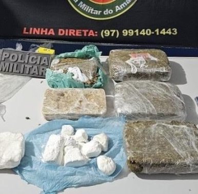 Dupla é presa com maconha, oxi e cocaína em Ipixuna