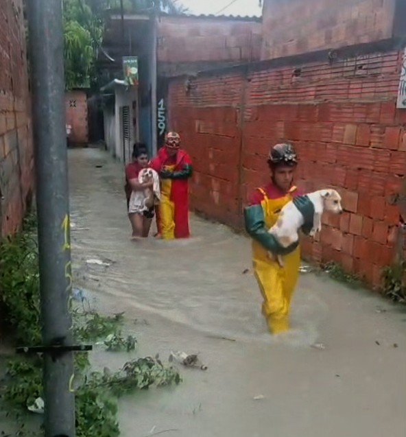 Corpo de Bombeiros resgata 32 famílias durante temporal histórico em Manaus