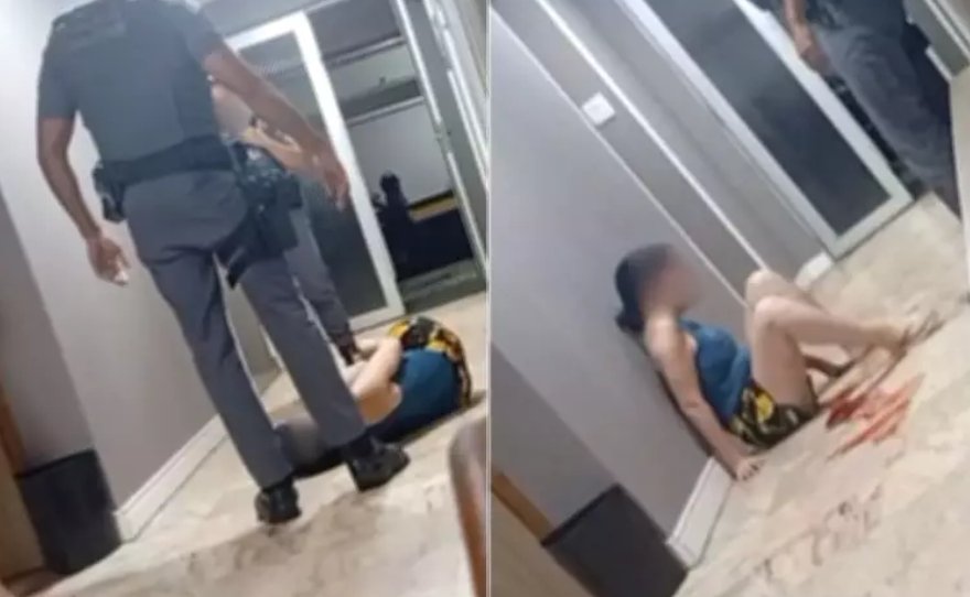 PM é flagrado chutando rosto de mulher durante abordagem em SP