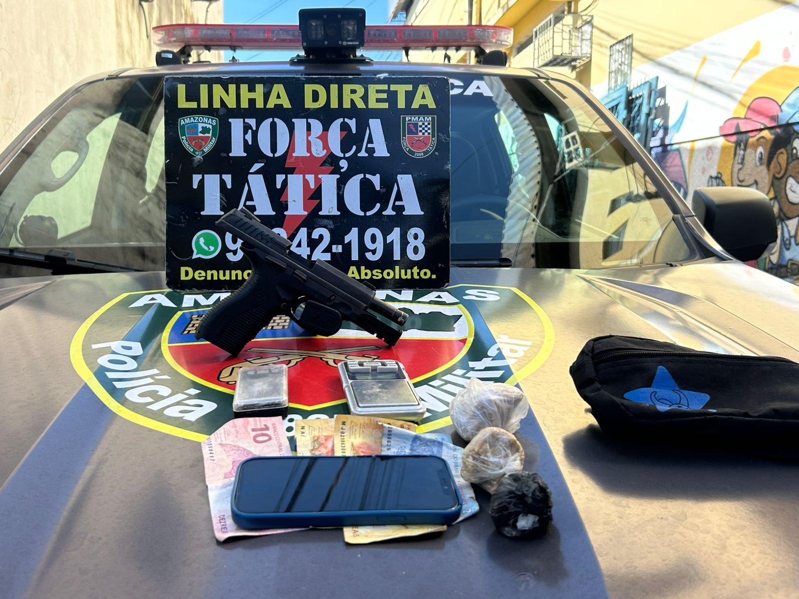 Polícia recupera arma roubada de PM em operação no Coroado