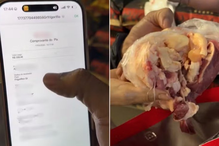 Dono de açougue envia sebo e pelancas para cliente que fez pix falso