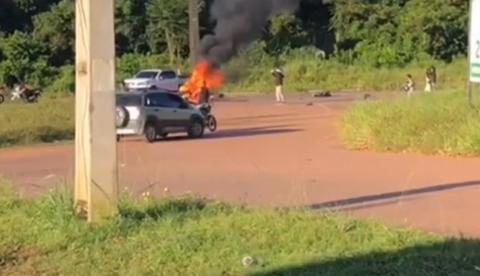 Tragédia na AM-070: moto explode após acidente e condutor morre; vídeo