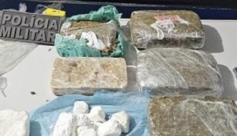 Dupla é presa com maconha, oxi e cocaína em Ipixuna