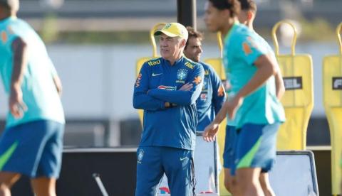 Sob comando de Ancelotti, seleção inicia treinos para amistosos da Data Fifa