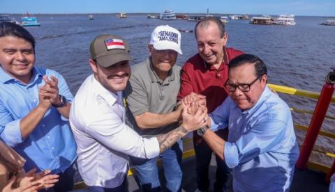 Porto de Coari é recuperado após tempestade e recebe autoridades em inauguração