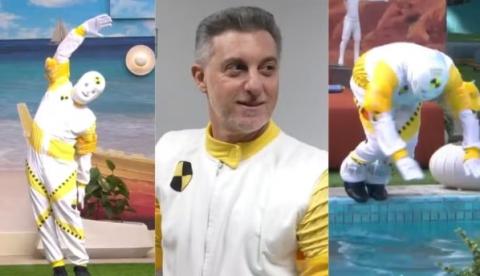 Luciano Huck se veste de dummy e invade casa do BBB26; VÍDEO