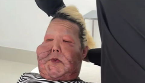 Veja como ficou o rosto da influenciadora Juju do Pix após retirada de óleo mineral