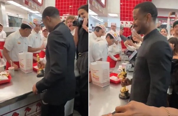 Michael B. Jordan comemora vitória no Oscar em fast food e surpreende fãs