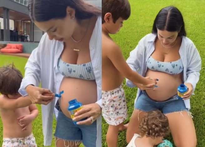 Sthefany Brito revela nome do terceiro filho em momento em família