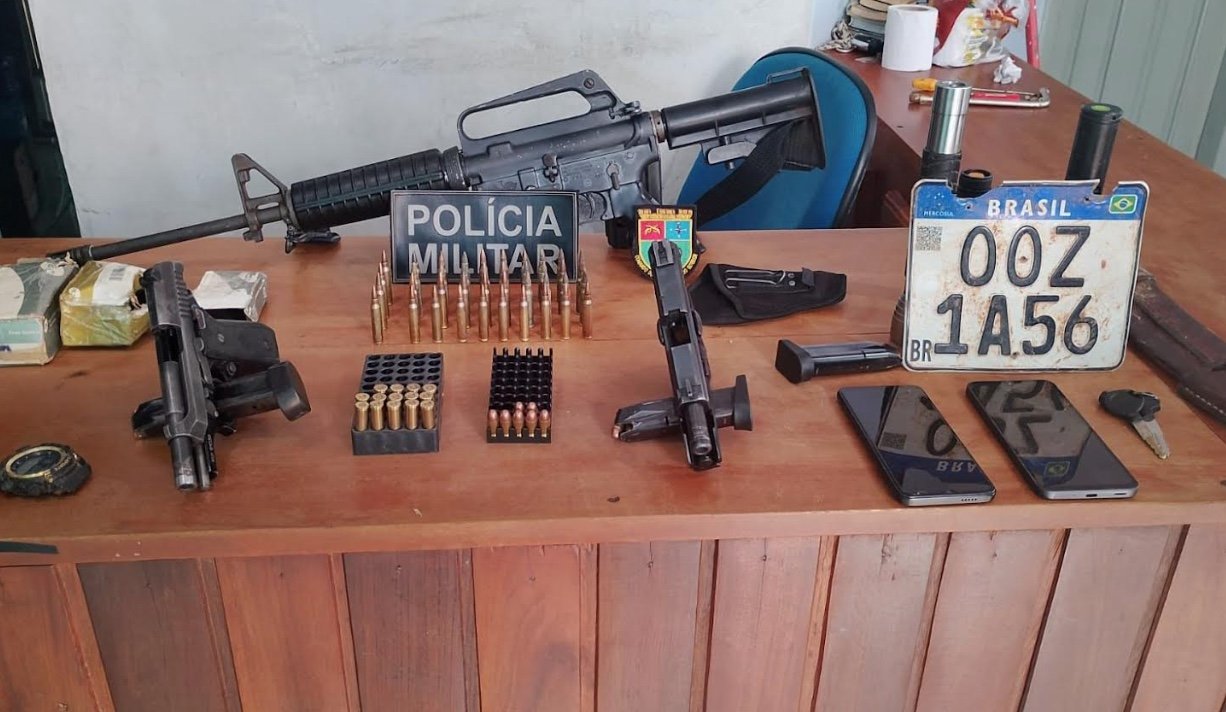 Suspeitos são presos com armas e munições após triplo homicídio no Amazonas