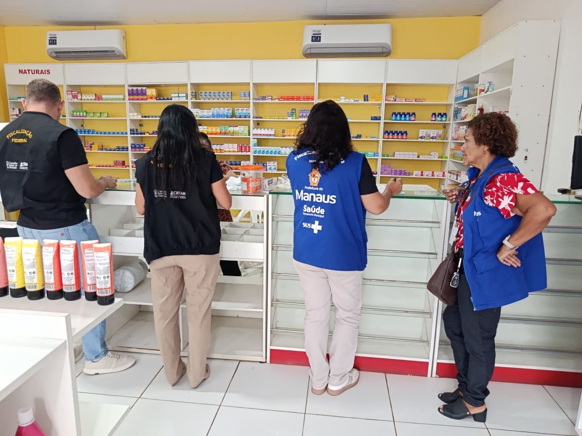 Fiscalização em Manaus autua drogarias sem farmacêuticos e sem licença na zona Oeste