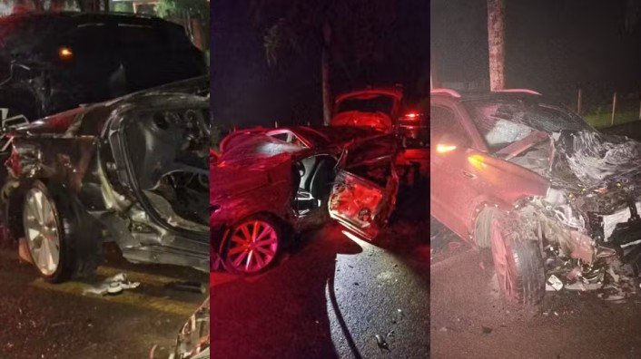 Casal, filhos de 2 e 6 anos e amigo da família morrem em acidente em rodovia de SC