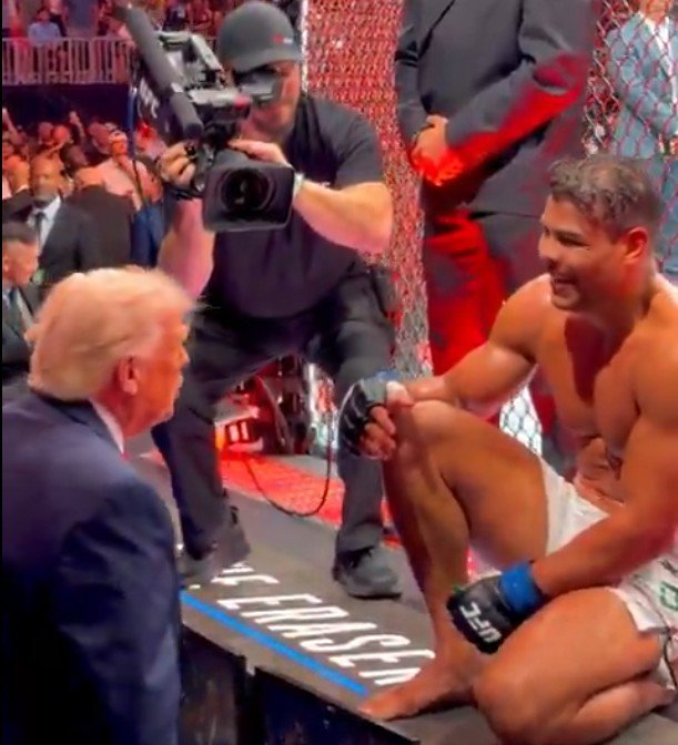 Trump elogia brasileiro 'Borrachinha' após vitória no UFC: 'Bonito demais para ser lutador'