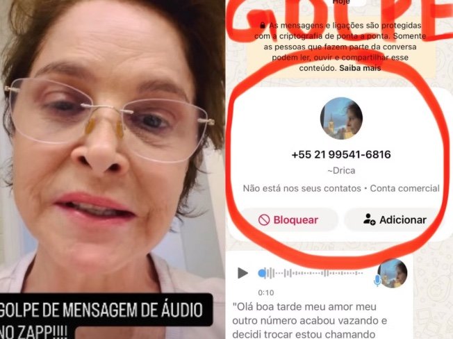 Atriz Drica Moraes denuncia clonagem de celular e uso de voz gerada por IA em golpe