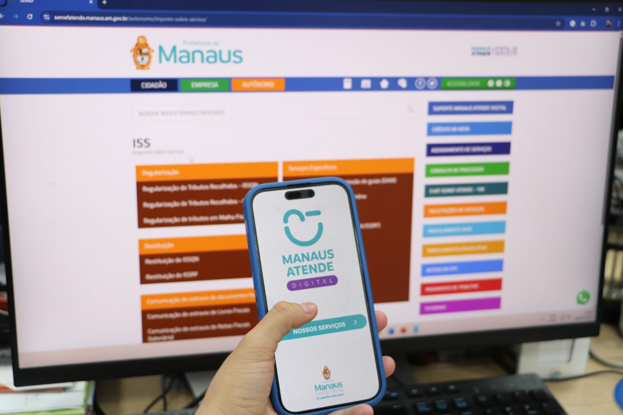 Prefeitura de Manaus alerta para vencimento do ISS Fixo; carnê digital garante desconto