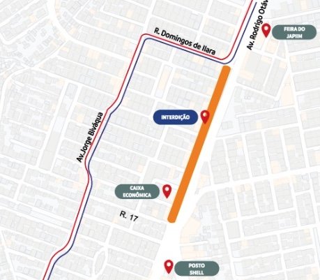 Trânsito e rotas de ônibus serão modificados no Japiim neste fim de semana; confira