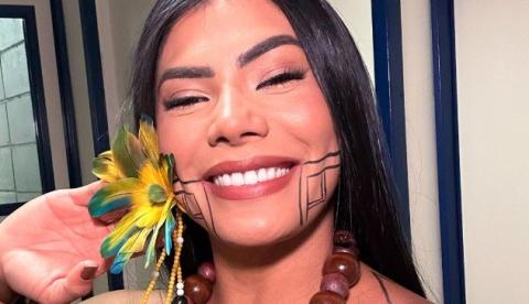 Marciele Albuquerque revela look potente para a final com grafismos indígenas