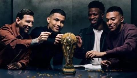 Vini Jr. estrela campanha com Messi, Cristiano Ronaldo e Mbappé para Copa de 2026