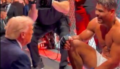 Trump elogia brasileiro 'Borrachinha' após vitória no UFC: 'Bonito demais para ser lutador'