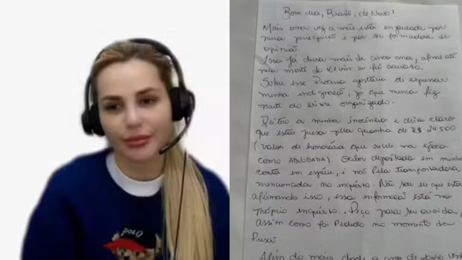 Deolane Bezerra escreve carta à mão e diz ser vítima: "Não sou e nunca fui bandida"