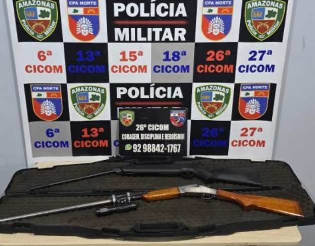 Denúncia de mulher e criança em cárcere privado faz PM encontrar armas no Monte das Oliveiras