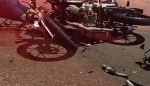 Colisão frontal entre motocicletas deixa um morto e outro ferido no Novo Israel