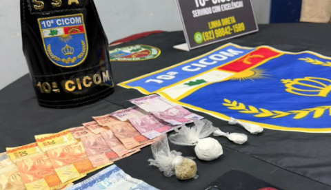 Suspeito de tráfico é preso com drogas e dinheiro no bairro Alvorada I