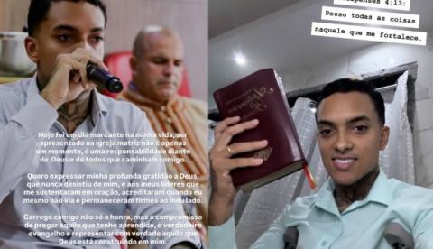 MC Brinquedo é apresentado na igreja após deixar o funk: "É só o começo"