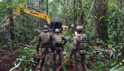 PF apreende ouro, mercúrio e armas durante ação contra garimpo no Amazonas