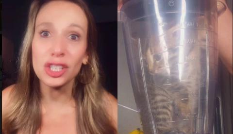 Aos prantos, Luisa Mell relata caso de adolescente que triturou gato em liquidificador
