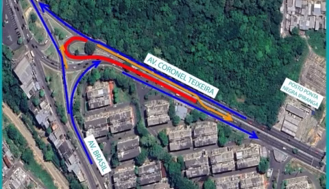 Trânsito na Av. Coronel Teixeira sofre alterações para avanço do viaduto 'Passarão'