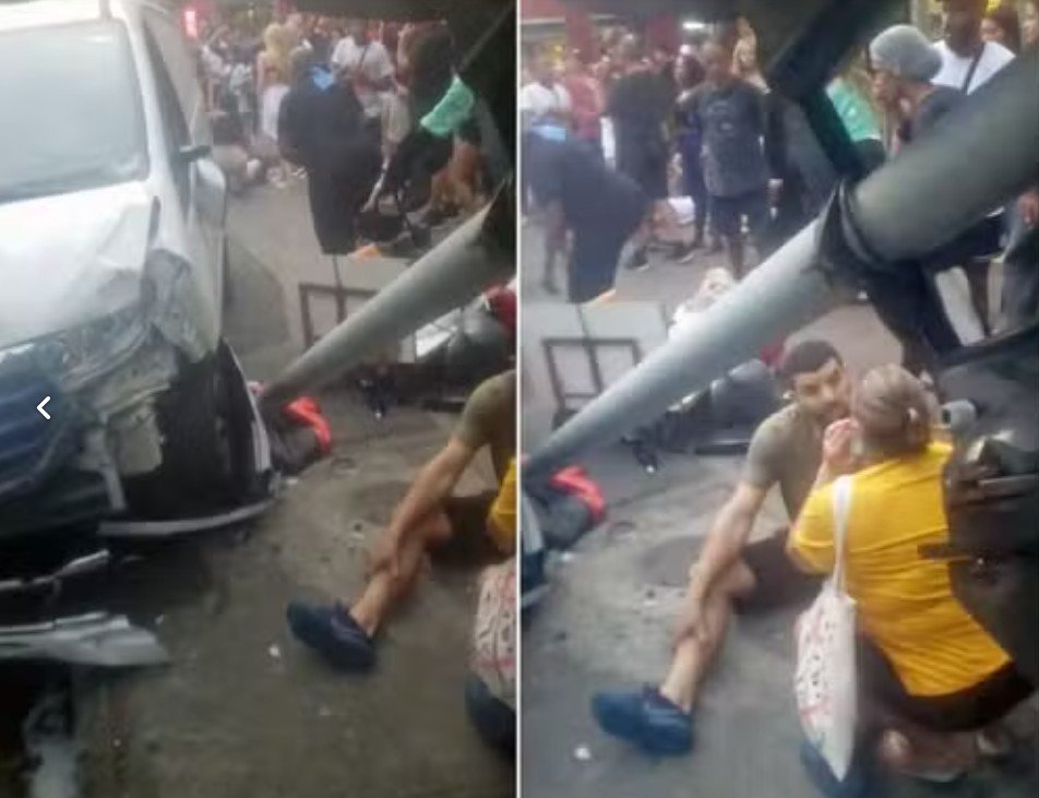 Fotos mostram cenário de destruição após atropelamento que matou filha de diplomatas no RJ