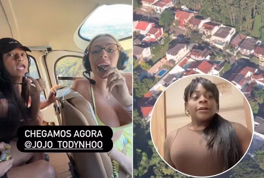 Malévola vai de helicóptero à casa de Jojo Todynho e cantora reage; vídeos