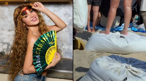 Ambulantes vendem sacos de areia por R$ 100 para fãs assistirem Shakira de "camarote"