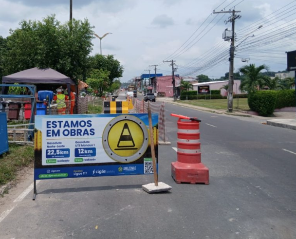 Obras da Cigás interditam faixa na Avenida Rodrigo Otávio a partir desta segunda; intervenção durará três meses