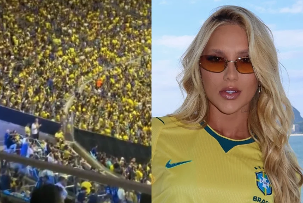 Momento mostra reação de Virginia ao ser xingada após gol de Vini Jr. no Maracanã; vídeo