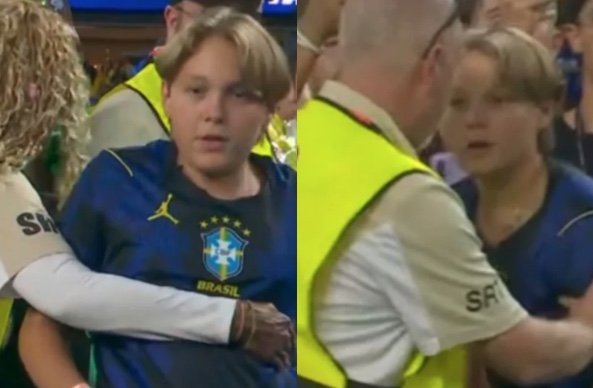 Segurança barra filho de Neymar em campo e craque intervém; veja vídeo