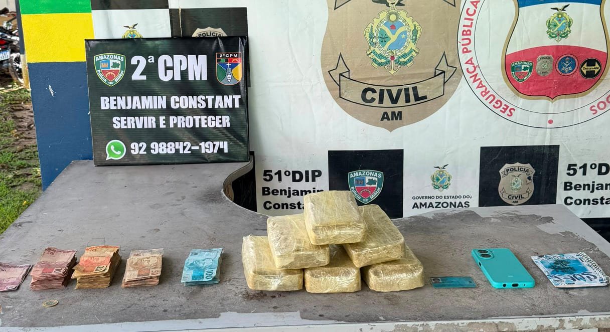 Homem é preso com seis quilos de cocaína durante operação em Benjamin Constant