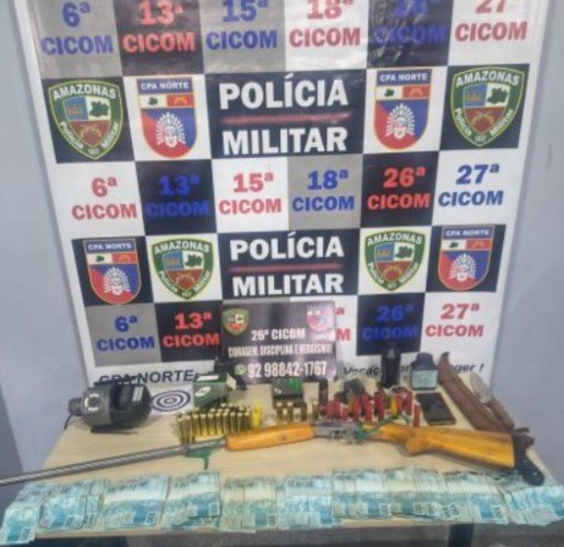 Homem é preso após ameaçar vizinho com espingarda após desentendimento na AM-010
