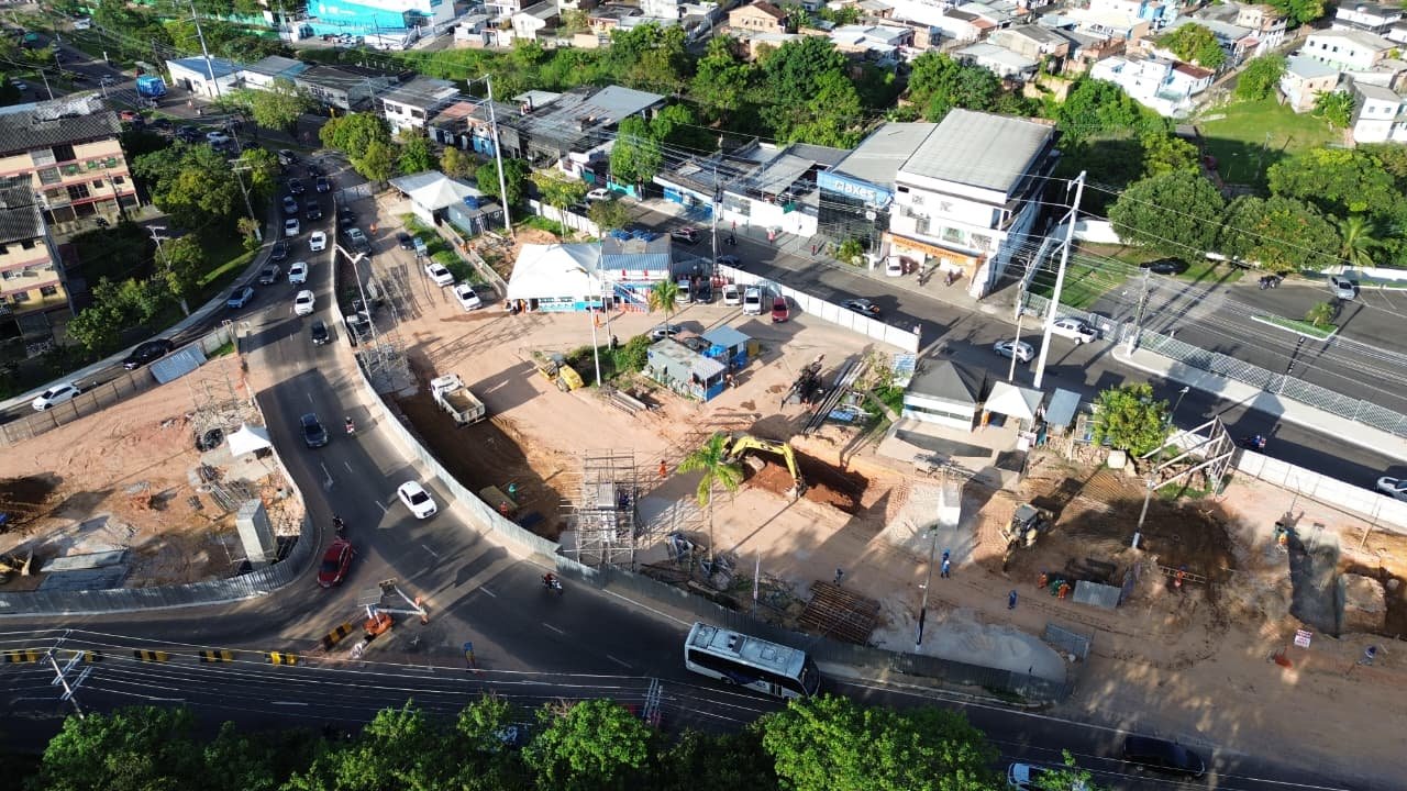 Obras do viaduto Passarão chegam a 104 bases concluídas em Manaus