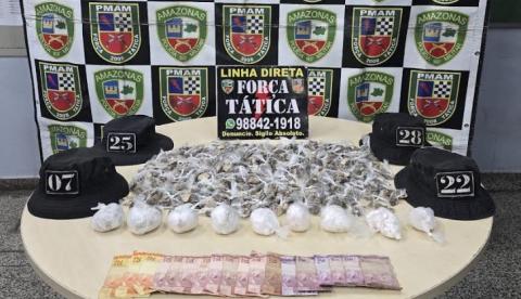 PM prende homem com mais de 700 porções de drogas no Tarumã