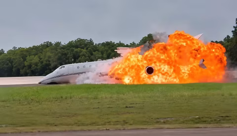 Vídeo: Avião explode durante pouso de emergência e dois morrem na República Dominicana