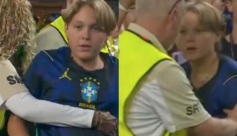 Segurança barra filho de Neymar em campo e craque intervém; veja vídeo